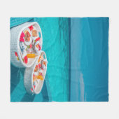 Coole Meereslebewesen Fleecedecke (Vorderseite (Horizontal))