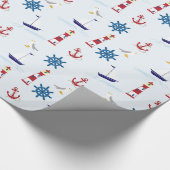 Coole Meeressymbole Geschenkpapier (Ecke)