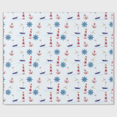 Coole Meeressymbole Geschenkpapier (Flach)