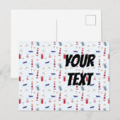 Coole Meeressymbole Postkarte (Vorne/Hinten)
