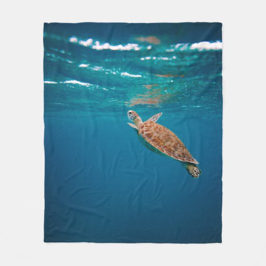 Coole Meerestiere Fleecedecke (Vorderseite)