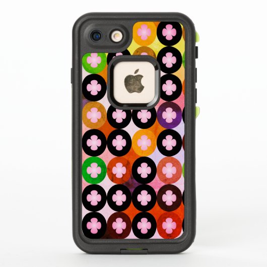 Coole Mehrfarbige Kreise und rosafarbene Knöpfe (Rückseite)