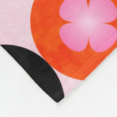 Coole Mehrfarbige Kreise und rosafarbene Knöpfe Fleecedecke (Ecke)