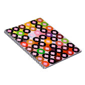 Coole Mehrfarbige Kreise und rosafarbene Knöpfe Notizblock (Rechte Seite)