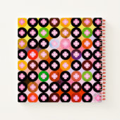 Coole Mehrfarbige Kreise und rosafarbene Knöpfe Notizblock (Rückseite)