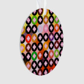 Coole Mehrfarbige Kreise und rosafarbene Knöpfe Ornament (Vorderseite)