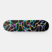 Coole, mehrfarbige, kurvenreiche Linien Skateboard (Horizontal)