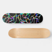 Coole, mehrfarbige, kurvenreiche Linien Skateboard (Horizontal)