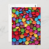 coole mehrfarbige Schokoladeknöpfe Postkarte (Vorne/Hinten)