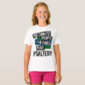 Coole Menschen auf der Erde spielen Psalterie T-Shirt (Vorne ganz)