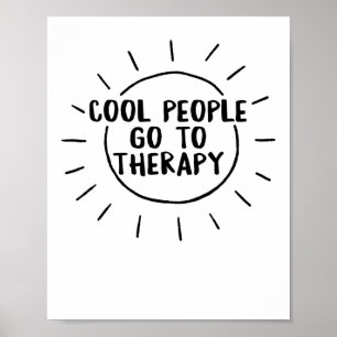 Coole Menschen gehen zur Therapie Sensibilisierung Poster