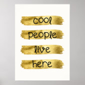 Coole Menschen leben hier Poster (Vorne)