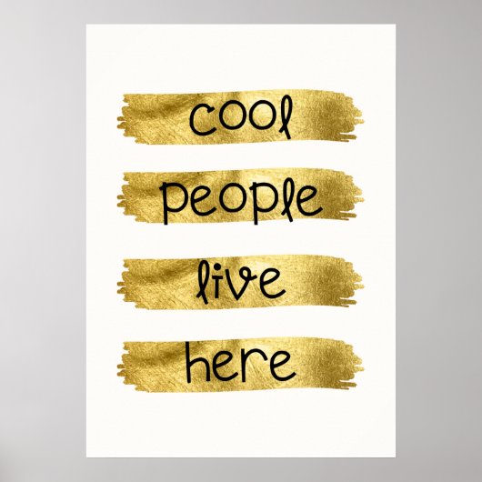 Coole Menschen leben hier Poster (Vorne)