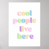 Coole Menschen leben hier Poster (Vorne)