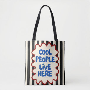Coole Menschen leben hier Tragetasche Lustiger R Tasche