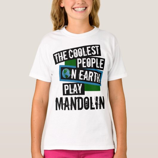 Coole Menschen spielen Mandolin T-Shirt (Vorderseite)