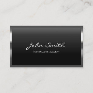 Coole Metal Border Martial Arts Business Card Visitenkarte