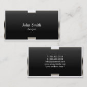 Coole Metallgrenzrechtsanwaltskanzlei Dark Busines Visitenkarte (Vorne/Hinten)