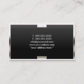 Coole Metallgrenzrechtsanwaltskanzlei Dark Busines Visitenkarte (Rückseite)