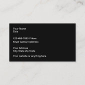 Coole Metallic-Einzigartige Visitenkarten Visitenkarte (Rückseite)