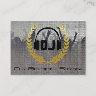 Coole metallische Geschäftskarte DJ mit Logo Visitenkarte