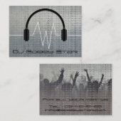 Coole metallische Geschäftskarte DJ Visitenkarte (Vorne/Hinten)