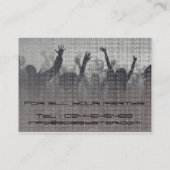 Coole metallische Geschäftskarte DJ Visitenkarte (Rückseite)