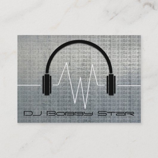 Coole metallische Geschäftskarte DJ Visitenkarte (Vorderseite)