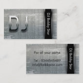 Coole metallische Geschäftskarte DJ Visitenkarte (Vorne/Hinten)