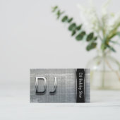 Coole metallische Geschäftskarte DJ Visitenkarte (Stehend Vorderseite)