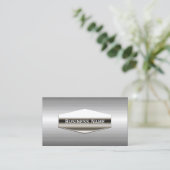 Coole Metallkarte aus Edelstahl Visitenkarte (Stehend Vorderseite)