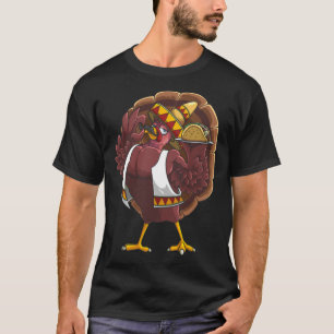 Coole mexikanische Türkei im Dienste von Tacos Fun T-Shirt