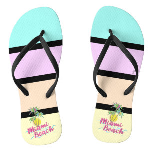Coole Miami Beach Florida, Palmen Flip Flops Badesandalen