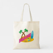 Coole Miami Beach Surfpalmen Tragetasche (Rückseite)