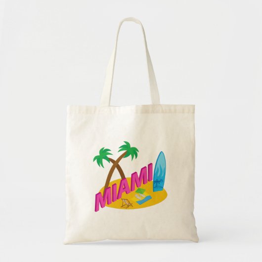 Coole Miami Beach Surfpalmen Tragetasche (Vorne)