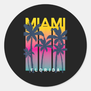 Coole Miami Florida Graphic Design T-Shirts, I Lie Runder Aufkleber