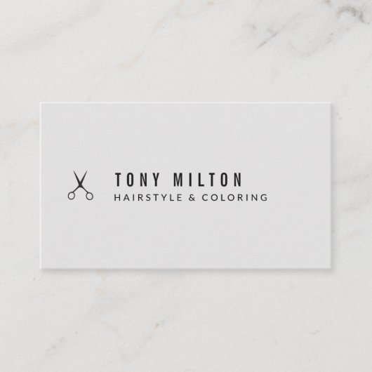 Coole Minimal Grauschere Visitenkarte (Vorderseite)