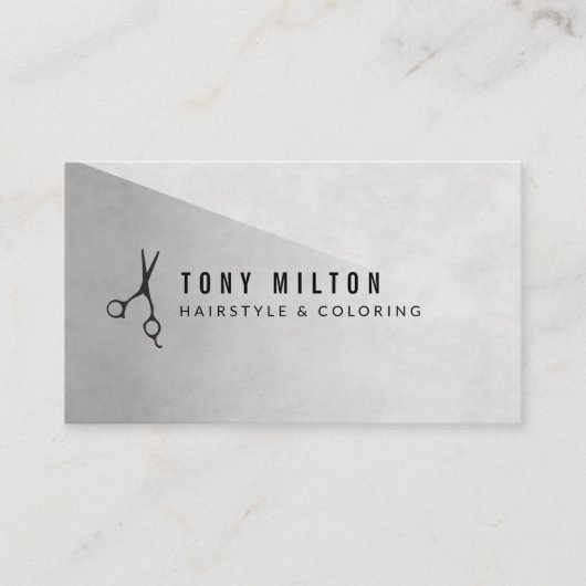 Coole Minimal Grauschere Visitenkarte (Vorderseite)