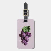Coole Minimalistische Lila Oma Chic Crochet Traube Gepäckanhänger (Vorderseite vertikal)