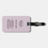 Coole Minimalistische Lila Oma Chic Crochet Traube Gepäckanhänger (Rückseite horizontal)