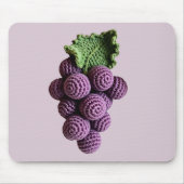 Coole Minimalistische Lila Oma Chic Crochet Traube Mousepad (Vorne)