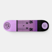 Coole Mit Monogramm Lila Skateboard (Horizontal)