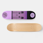 Coole Mit Monogramm Lila Skateboard (Horizontal)