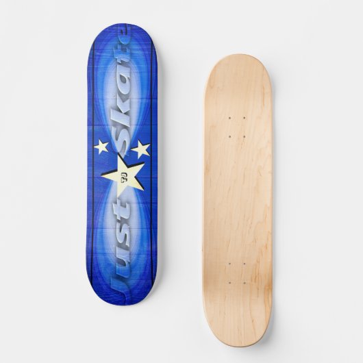 Coole Mit Monogramm Skateboard "Just Skate" (Vorderseite)