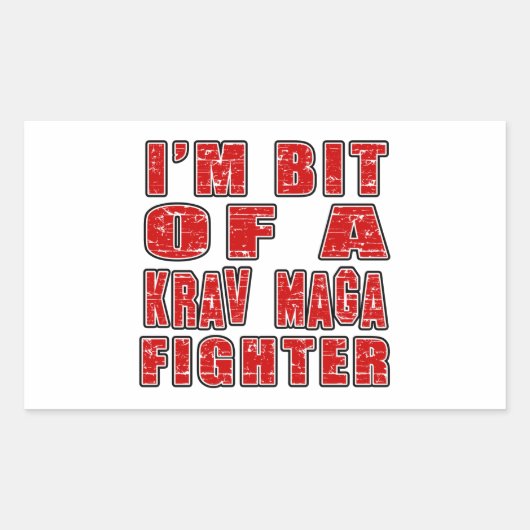 Coole Modelle von Krav Maga Rechteckiger Aufkleber (Vorderseite)