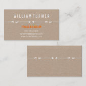 COOLE MODERN ARROW-Öko kraft Visitenkarte (Vorne/Hinten)