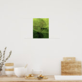 Coole moderne abstrakt-go-grüne Malkunst Poster (Küche)