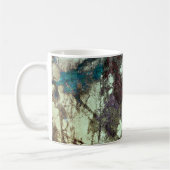 Coole moderne abstrakte Grunge Design Kunst Kaffeetasse (Links)