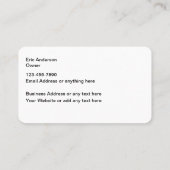 Coole moderne Automobil-Detailinformationen Visitenkarte (Rückseite)