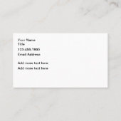 Coole moderne Automobil-Visitenkarte - Abschluss Visitenkarte (Rückseite)